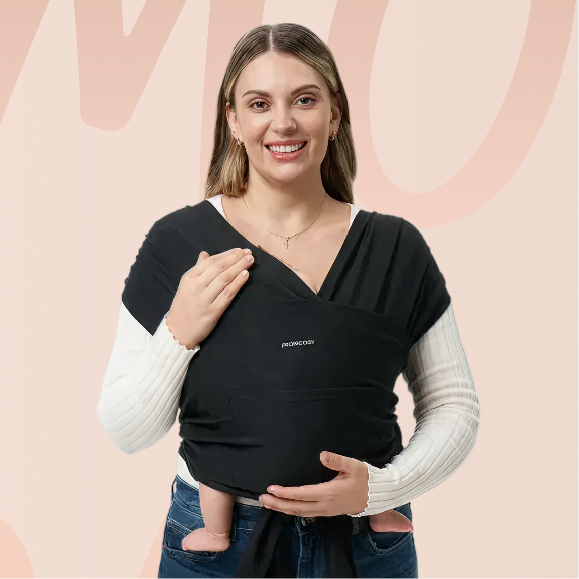Einfach freihändig zu tragen - Babytragetuch