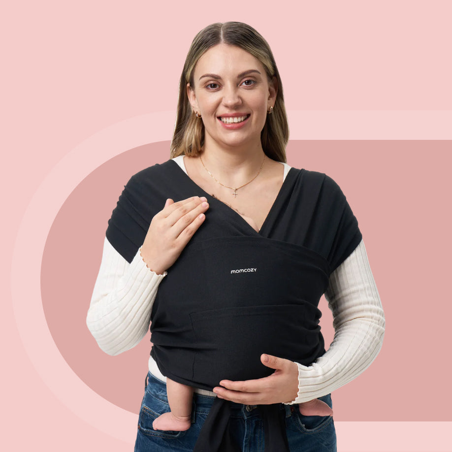 Einfach freihändig zu tragen - Babytragetuch