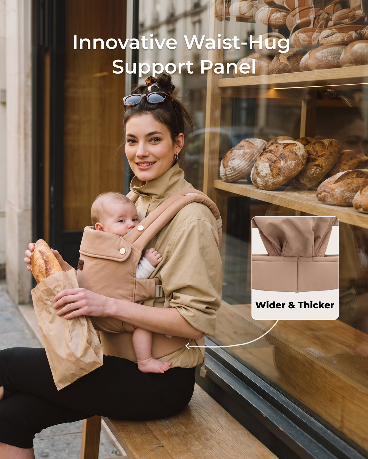 Momcozy PureHug Babytrage - Ergonomisch, gemütlich und federleicht