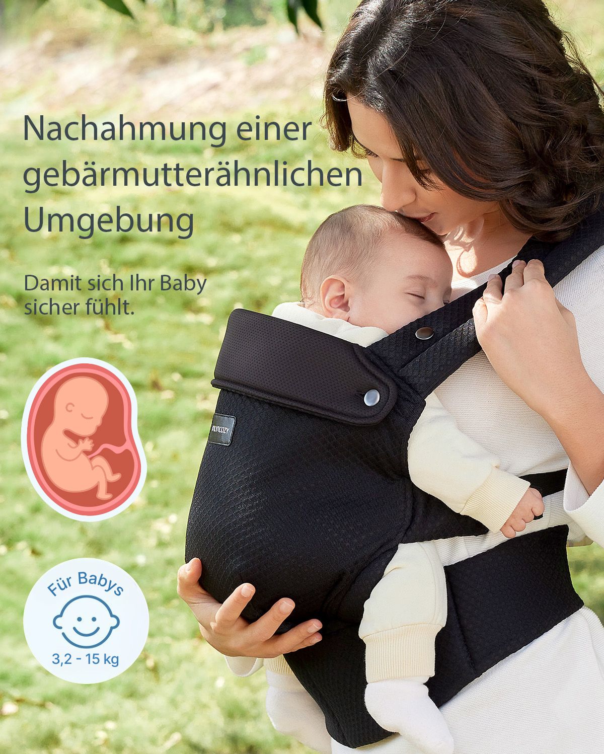 Momcozy PureHug Babytrage - Ergonomisch, gemütlich und federleicht