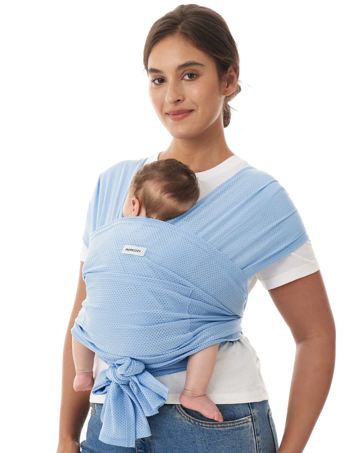 Einfach freihändig zu tragen - Babytragetuch