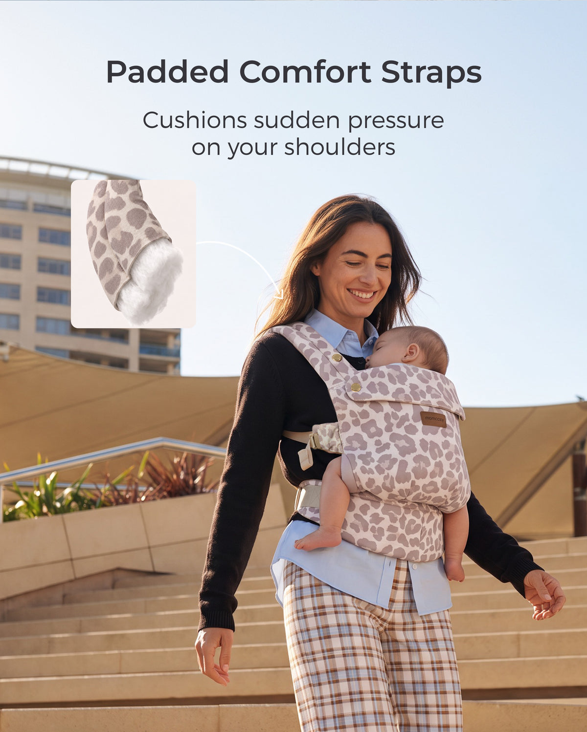 Momcozy PureHug Babytrage - Ergonomisch, gemütlich und federleicht