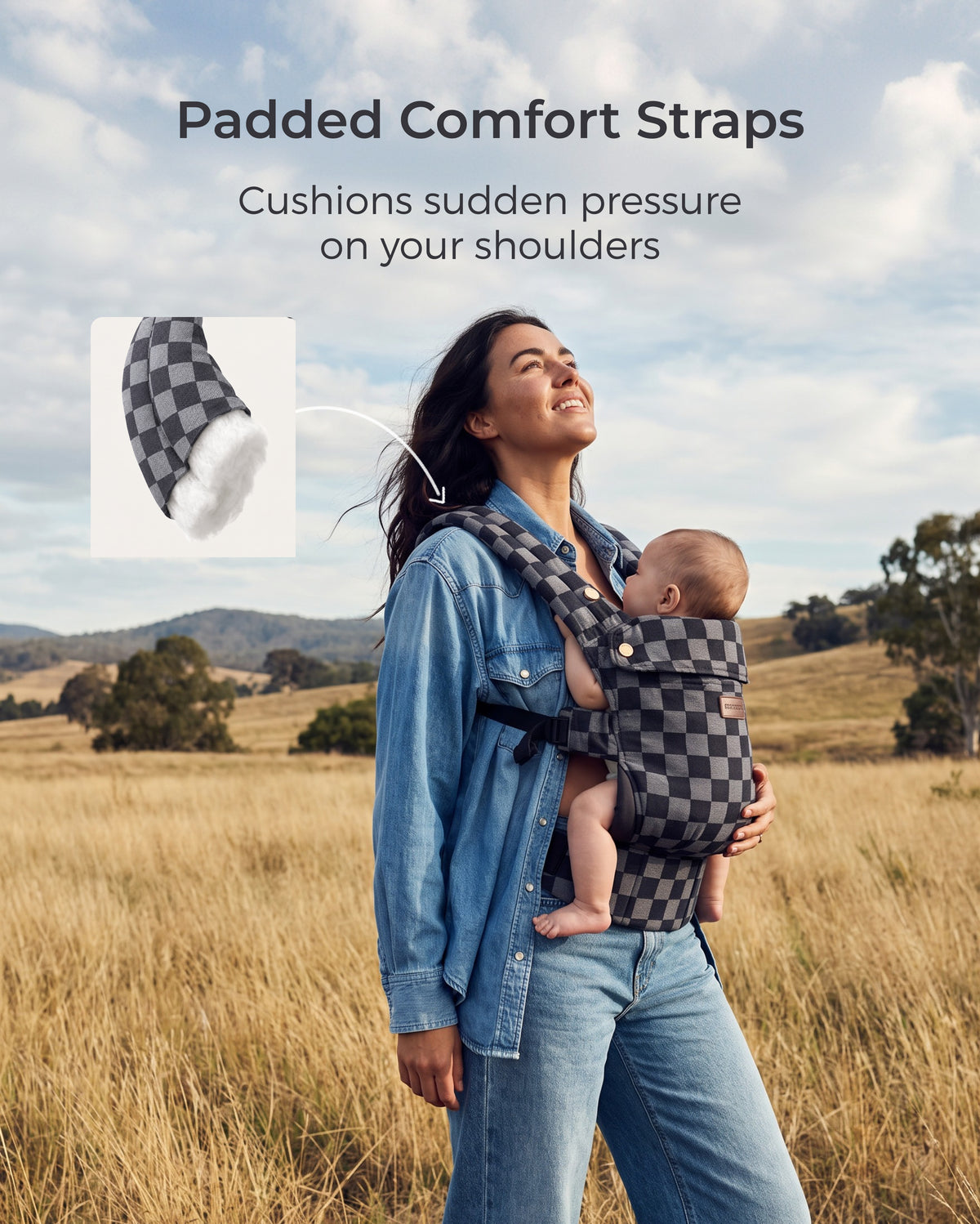 Momcozy PureHug Babytrage - Ergonomisch, gemütlich und federleicht