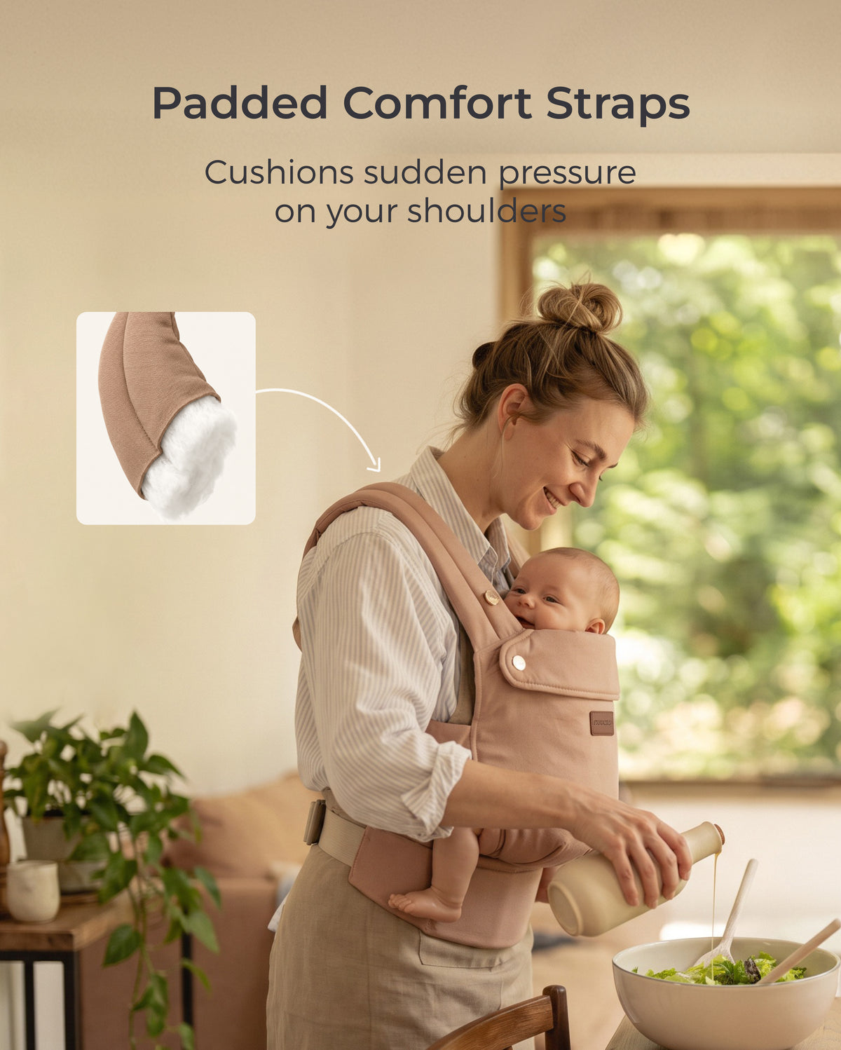 Momcozy PureHug Babytrage - Ergonomisch, gemütlich und federleicht