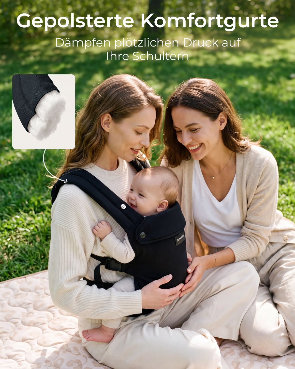 Momcozy PureHug Babytrage - Ergonomisch, gemütlich und federleicht