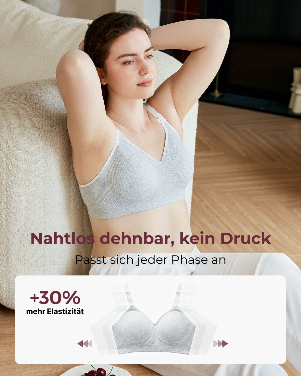 Momcozy Weicher U.S. Baumwolle Nahtloser Mutterschafts-BH