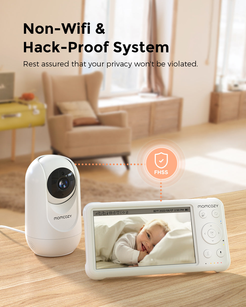 Nicht Wifi 1080P Video Babyphone Seelenfrieden Sicherheit