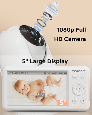 Momcozy Babyphone 5 Zoll mit 1080P Kamera 5000mAh Akku in Wandsbek -  Hamburg Rahlstedt